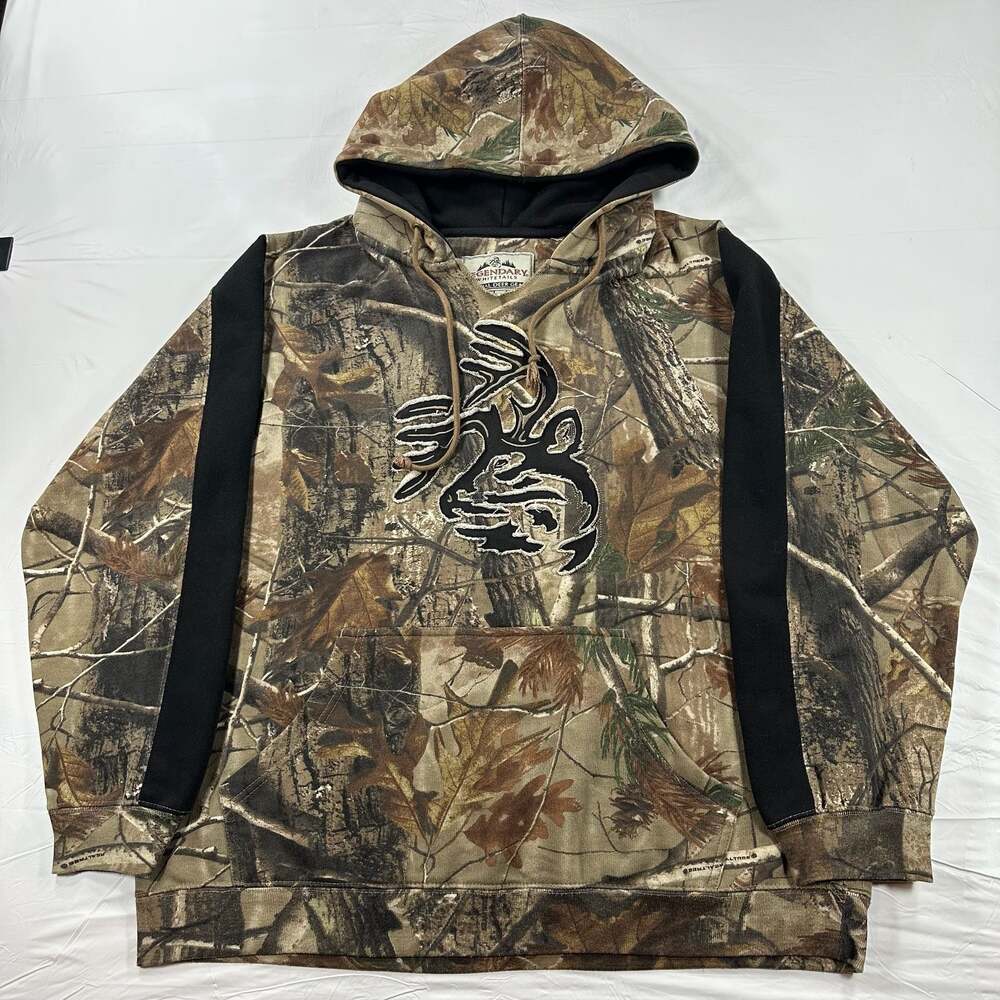 Legendary Whitetails Camo Outfitter Hoodie Hunting Hiking Size Large